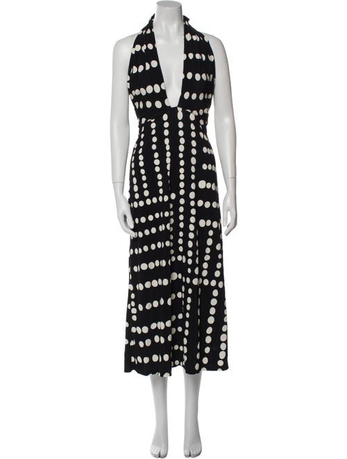 Johanna Ortiz Polka Dot Print Midi Length Dress