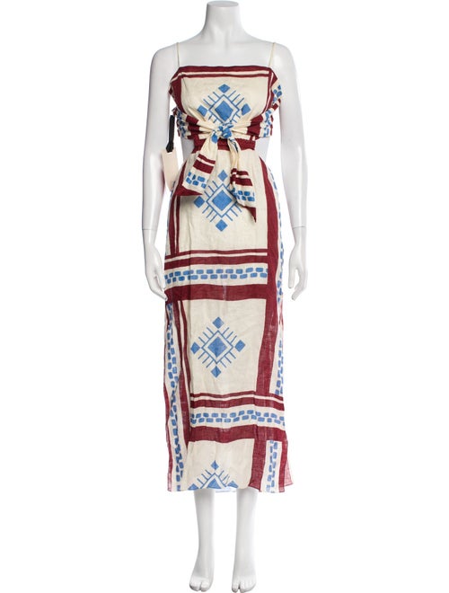 Johanna Ortiz Linen Midi Length Dress