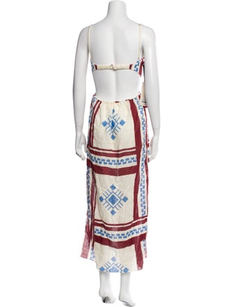 Johanna Ortiz Linen Midi Length Dress