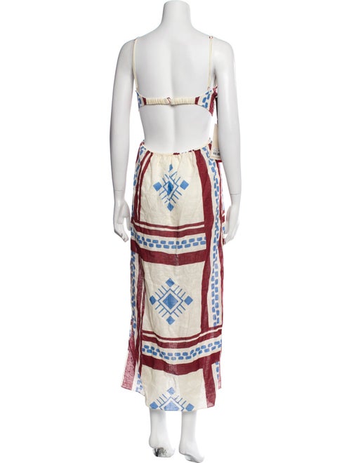 Johanna Ortiz Linen Midi Length Dress