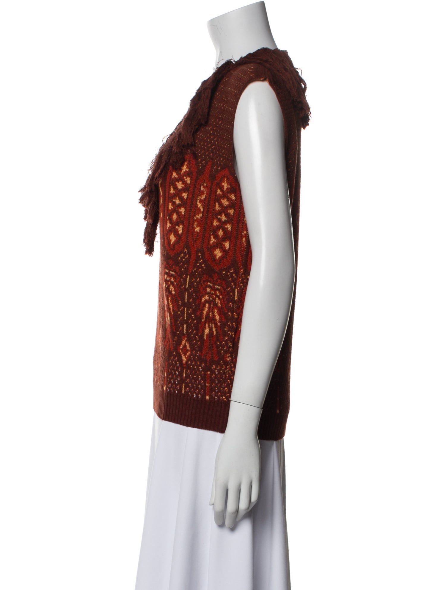 Johanna Ortiz Printed V-Neck Top