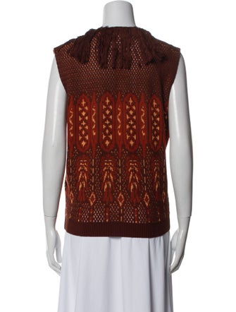 Johanna Ortiz Printed V-Neck Top