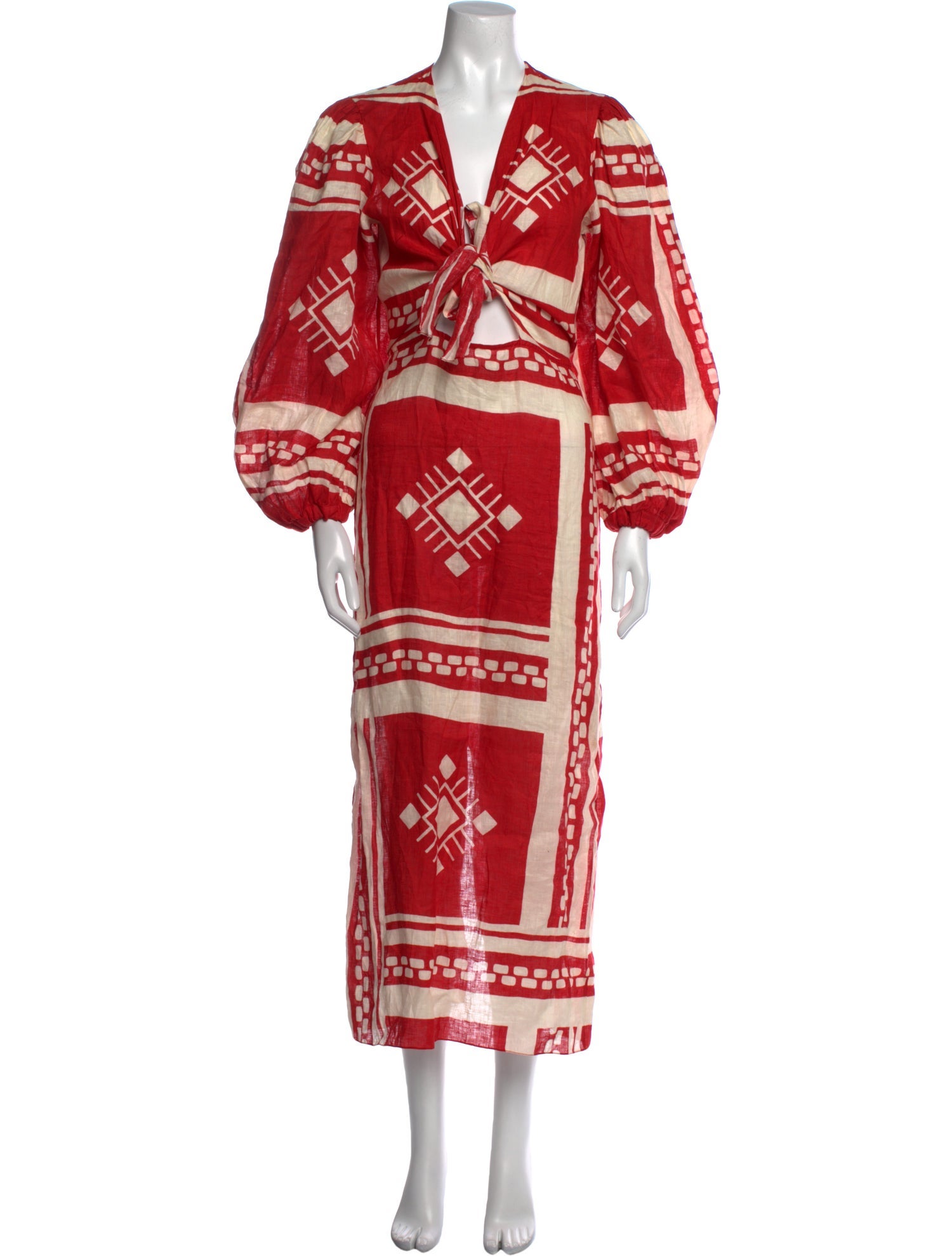 Johanna Ortiz Linen Long Dress