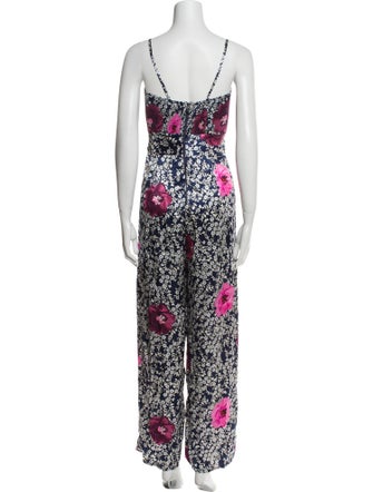 Johanna Ortiz Floral Print Square Neckline Jumpsuit