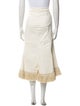 Johanna Ortiz Fringe Trim Accent Midi Length Skirt
