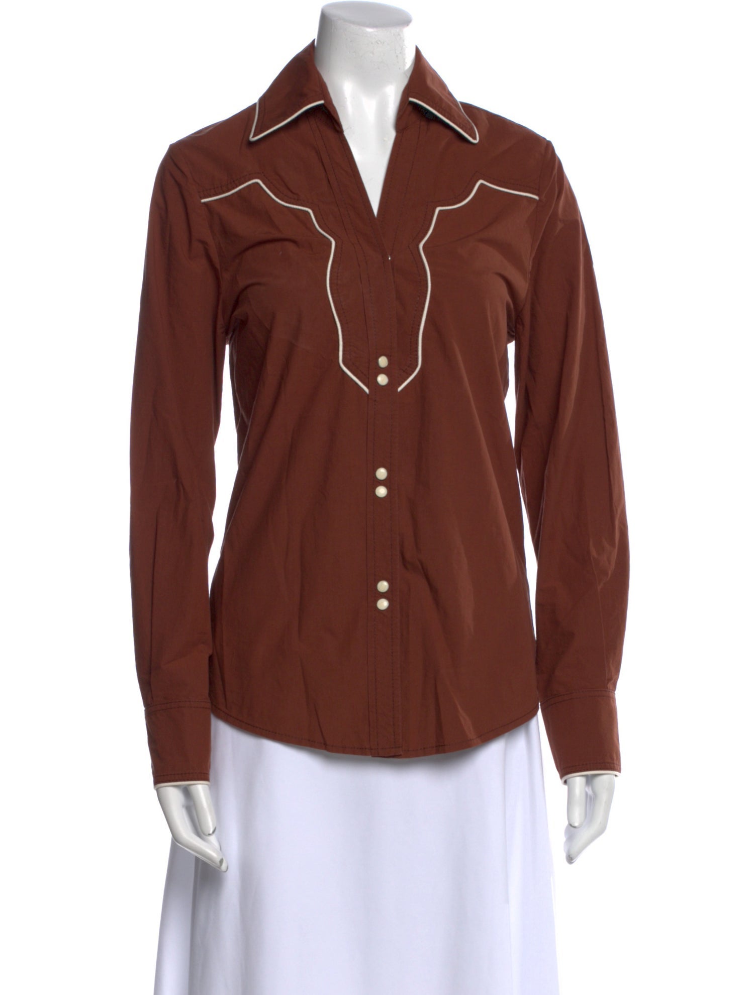 Johanna Ortiz Long Sleeve Button-Up Top