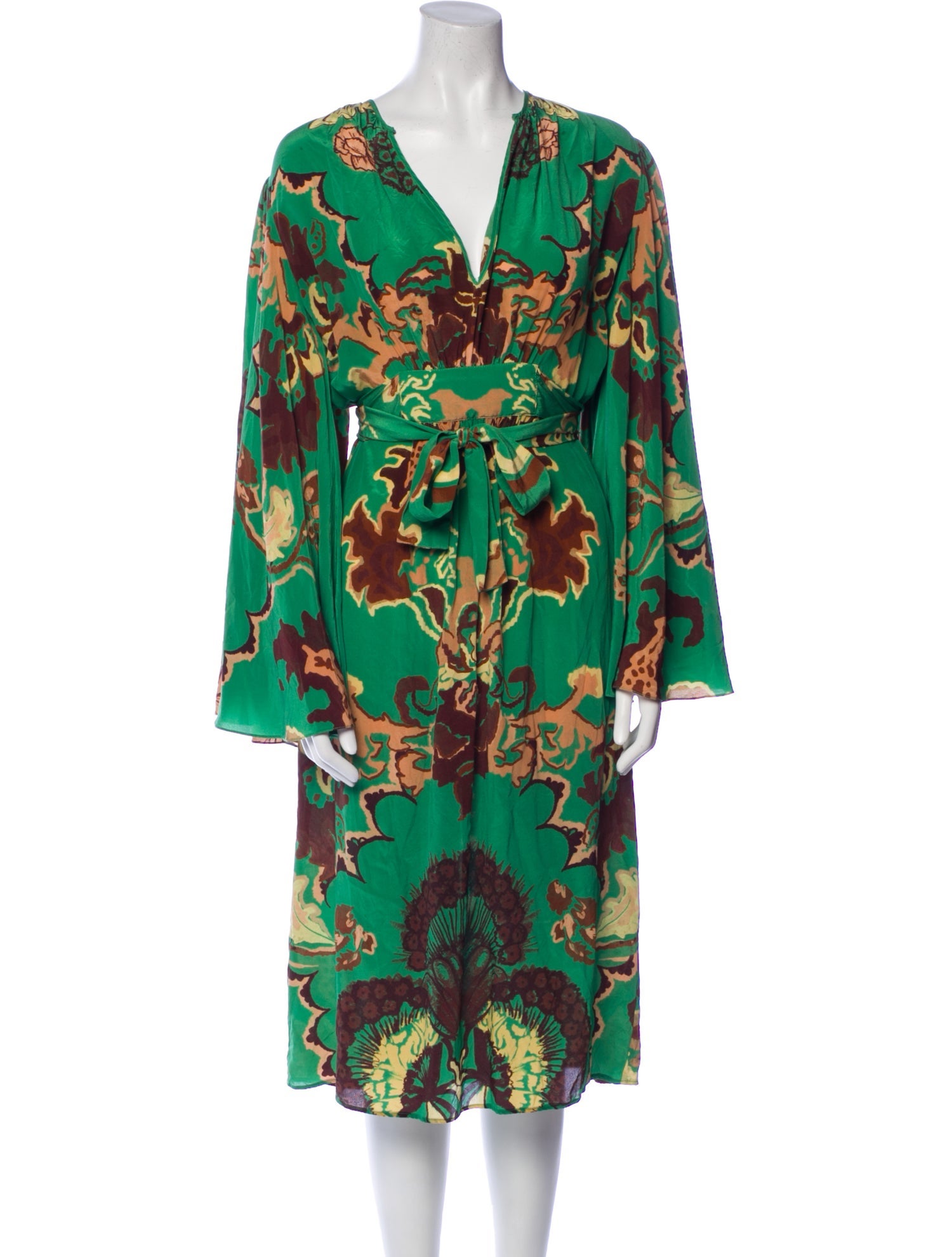 Johanna Ortiz Printed Midi Length Dress