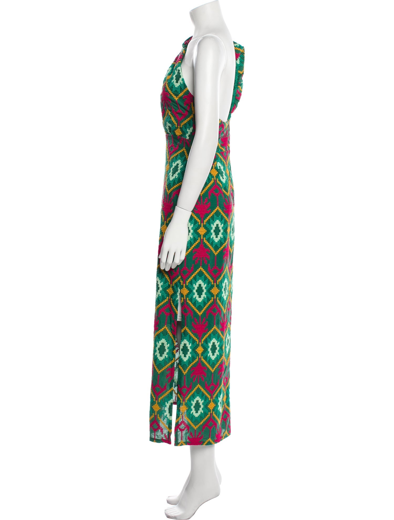 Johanna Ortiz Printed Long Dress w/ Tags
