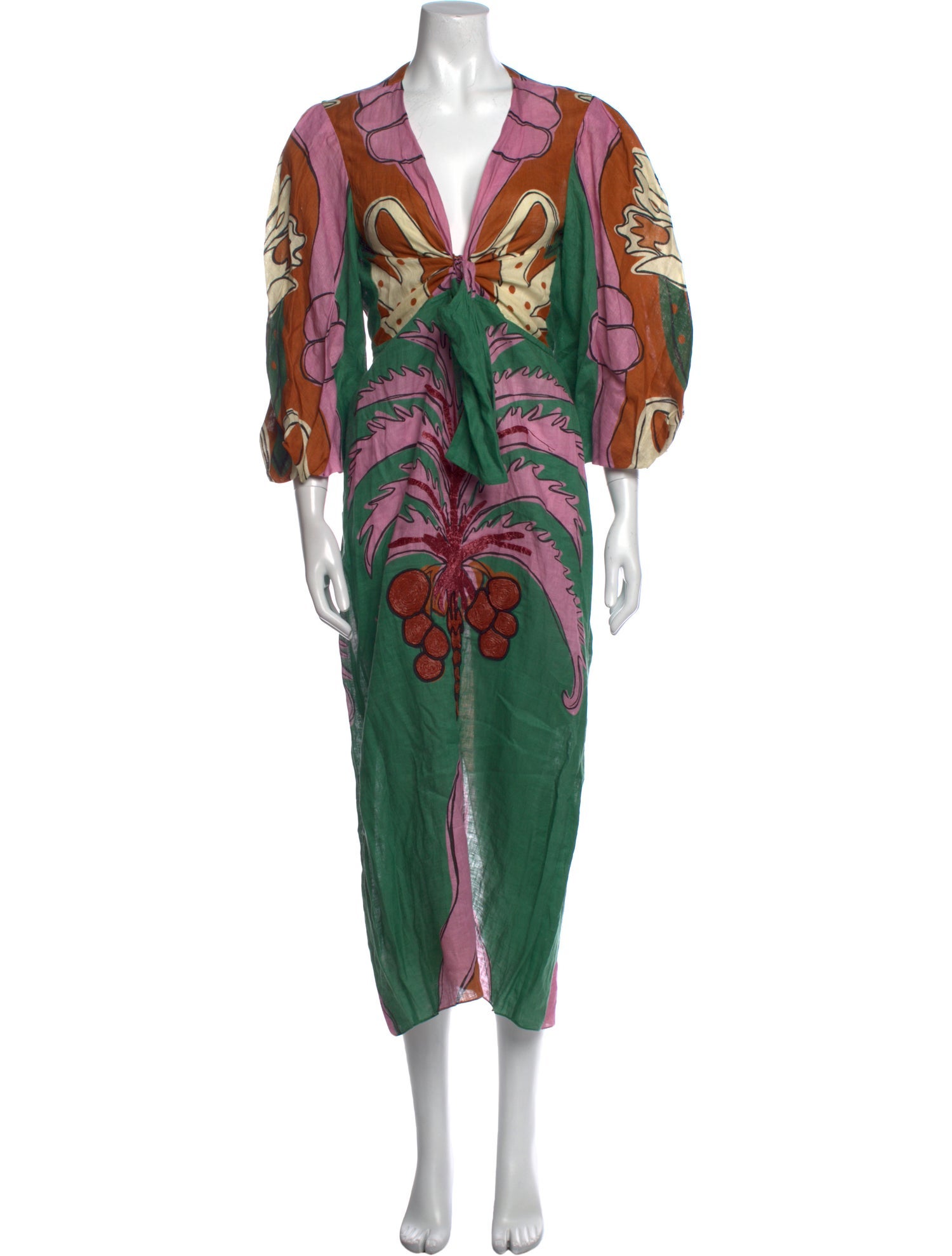 Johanna Ortiz Linen Long Dress