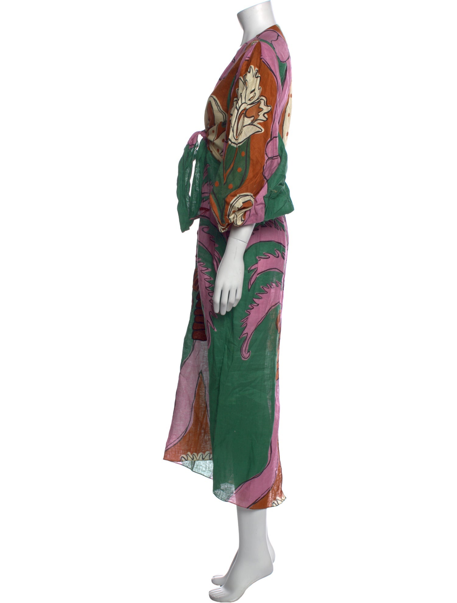 Johanna Ortiz Linen Long Dress