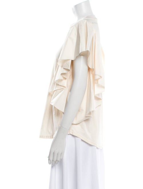 Johanna Ortiz Bateau Neckline Three-Quarter Sleeve Blouse