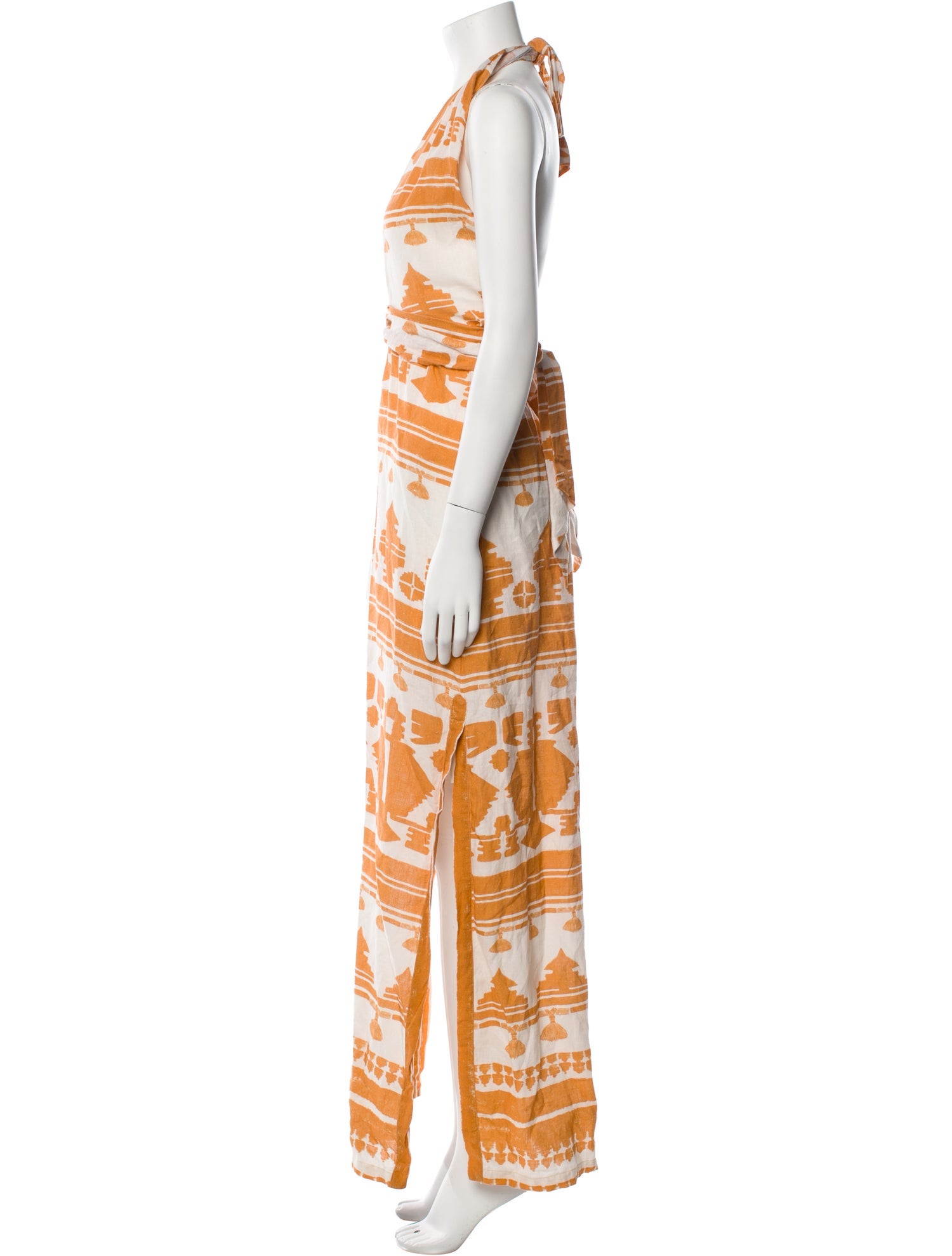 Johanna Ortiz Linen Long Dress