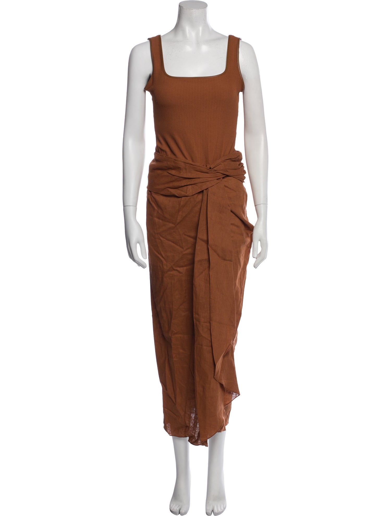 Johanna Ortiz Linen Midi Length Dress