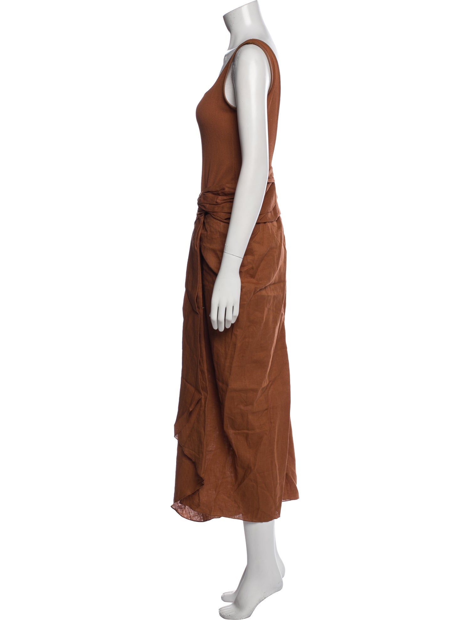 Johanna Ortiz Linen Midi Length Dress
