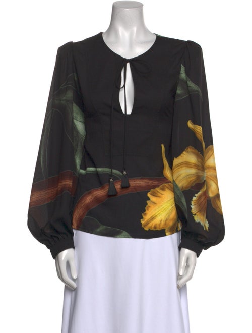 Johanna Ortiz Printed V-Neck Blouse