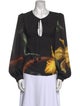 Johanna Ortiz Printed V-Neck Blouse