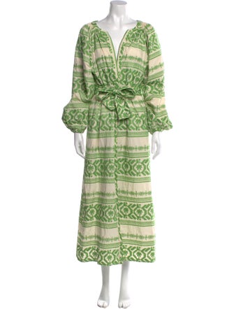 Johanna Ortiz Printed Long Dress