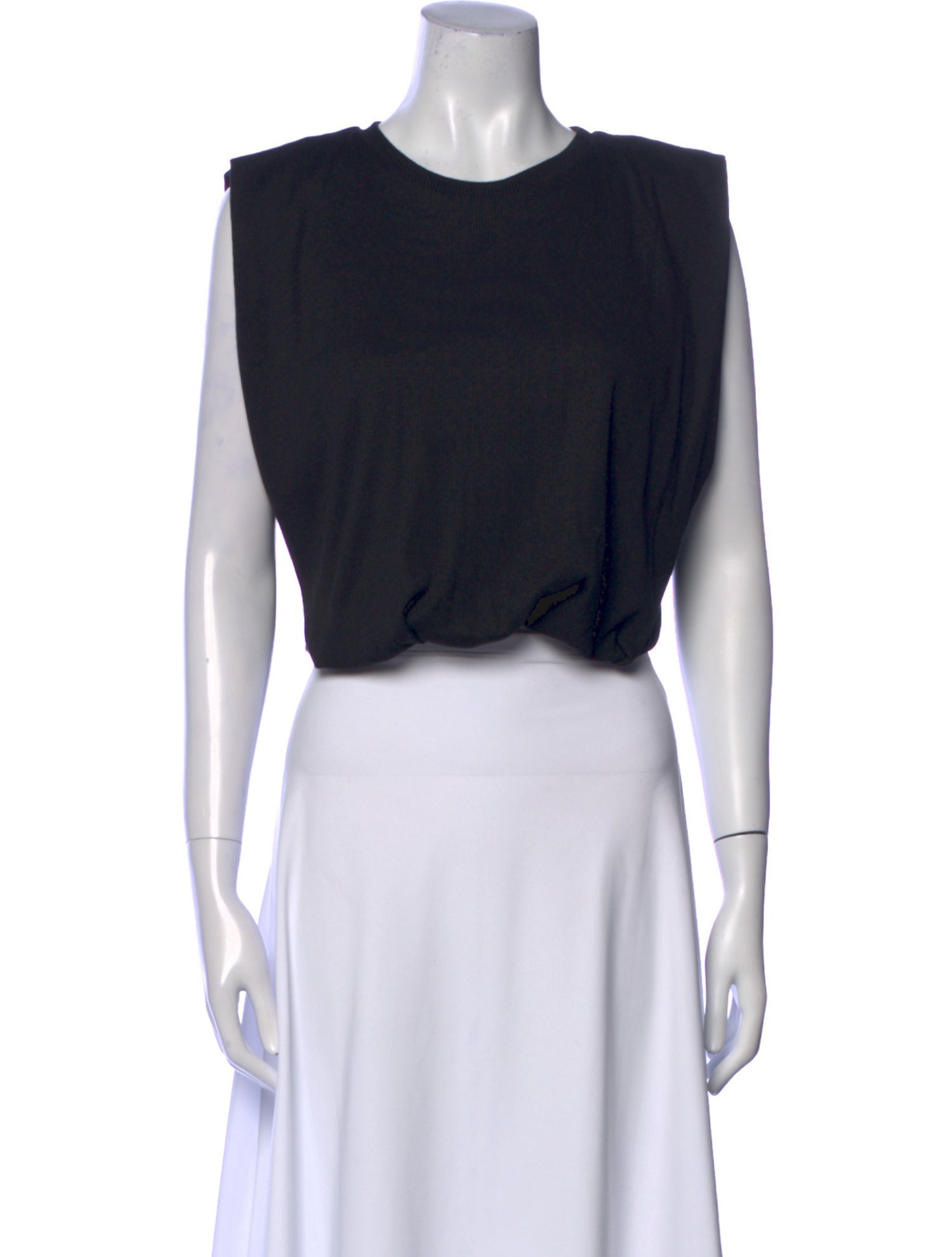 Johanna Ortiz Crew Neck Sleeveless Crop Top