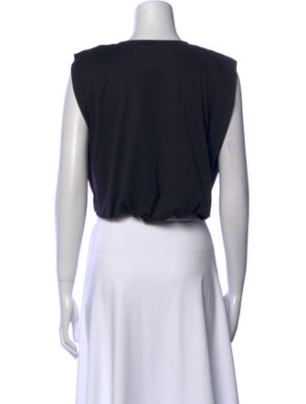 Johanna Ortiz Crew Neck Sleeveless Crop Top
