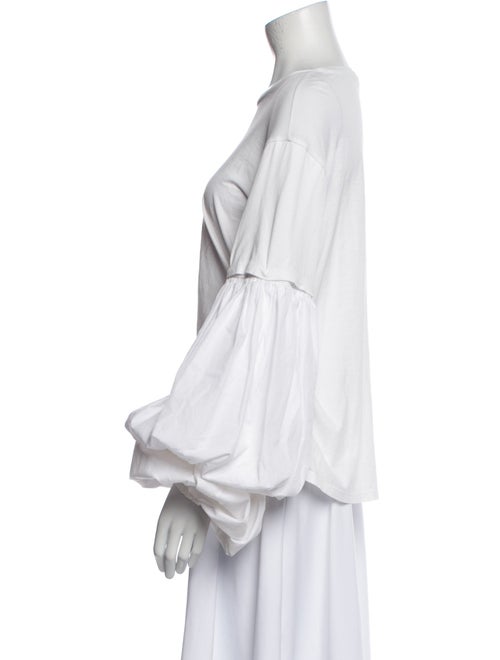 Johanna Ortiz Bateau Neckline Three-Quarter Sleeve Blouse