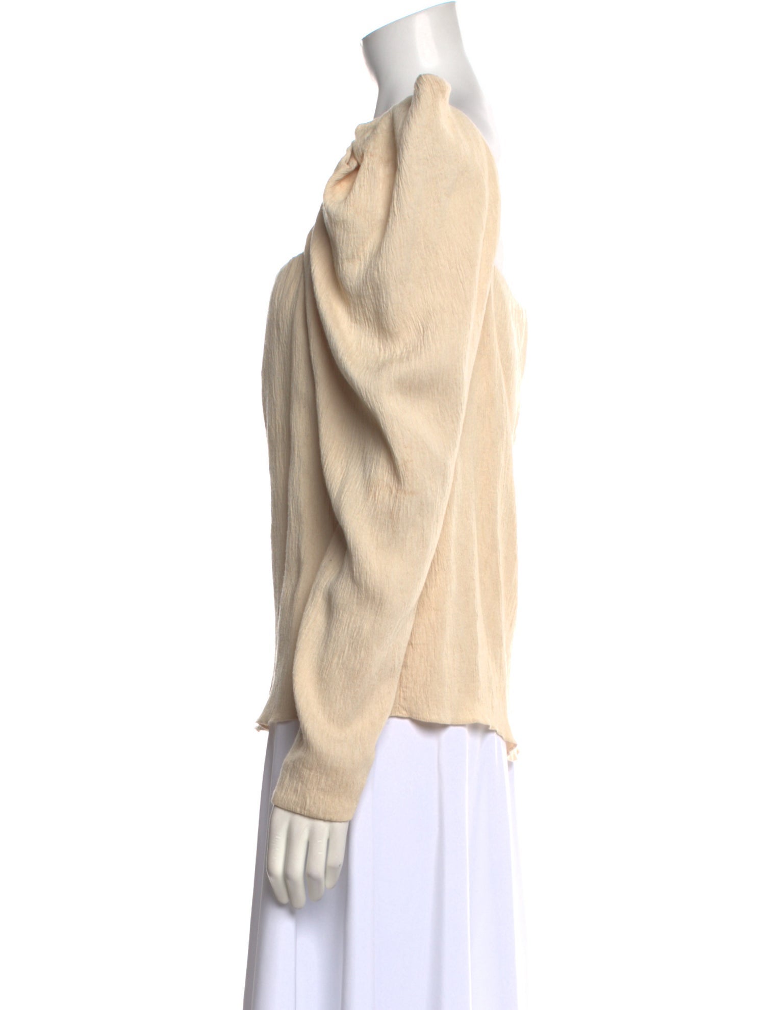 Johanna Ortiz Square Neckline Long Sleeve Blouse