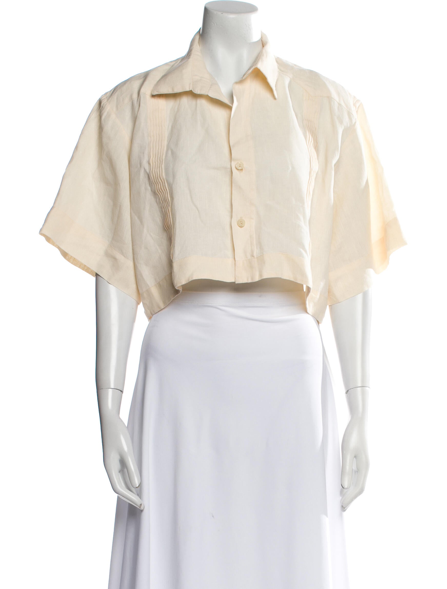 Johanna Ortiz Short Sleeve Crop Top