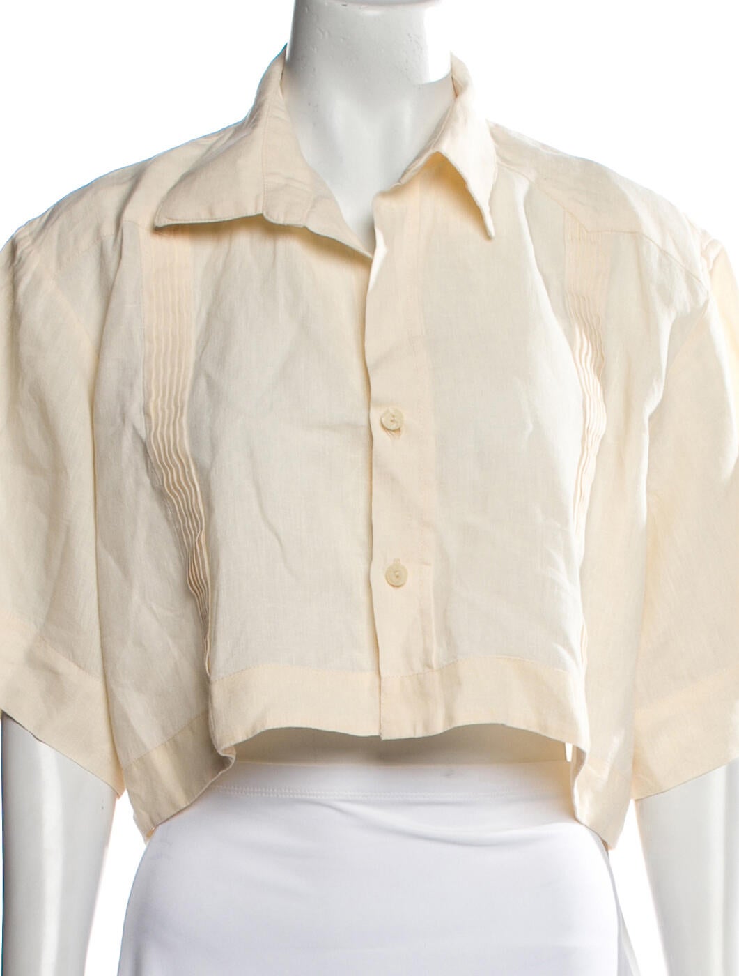 Johanna Ortiz Short Sleeve Crop Top