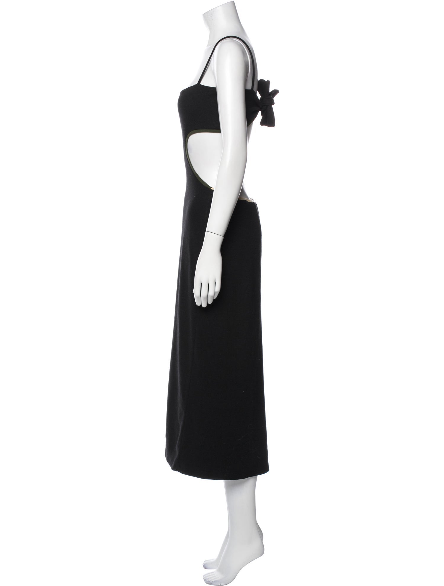 Johanna Ortiz Square Neckline Midi Length Dress