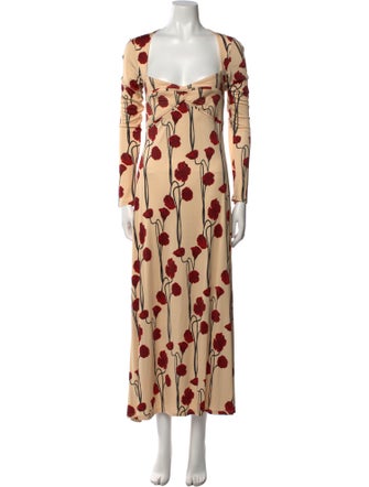 Johanna Ortiz Printed Long Dress