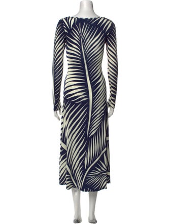 Johanna Ortiz Striped Midi Length Dress