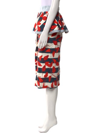 Johanna Ortiz Printed Knee-Length Skirt