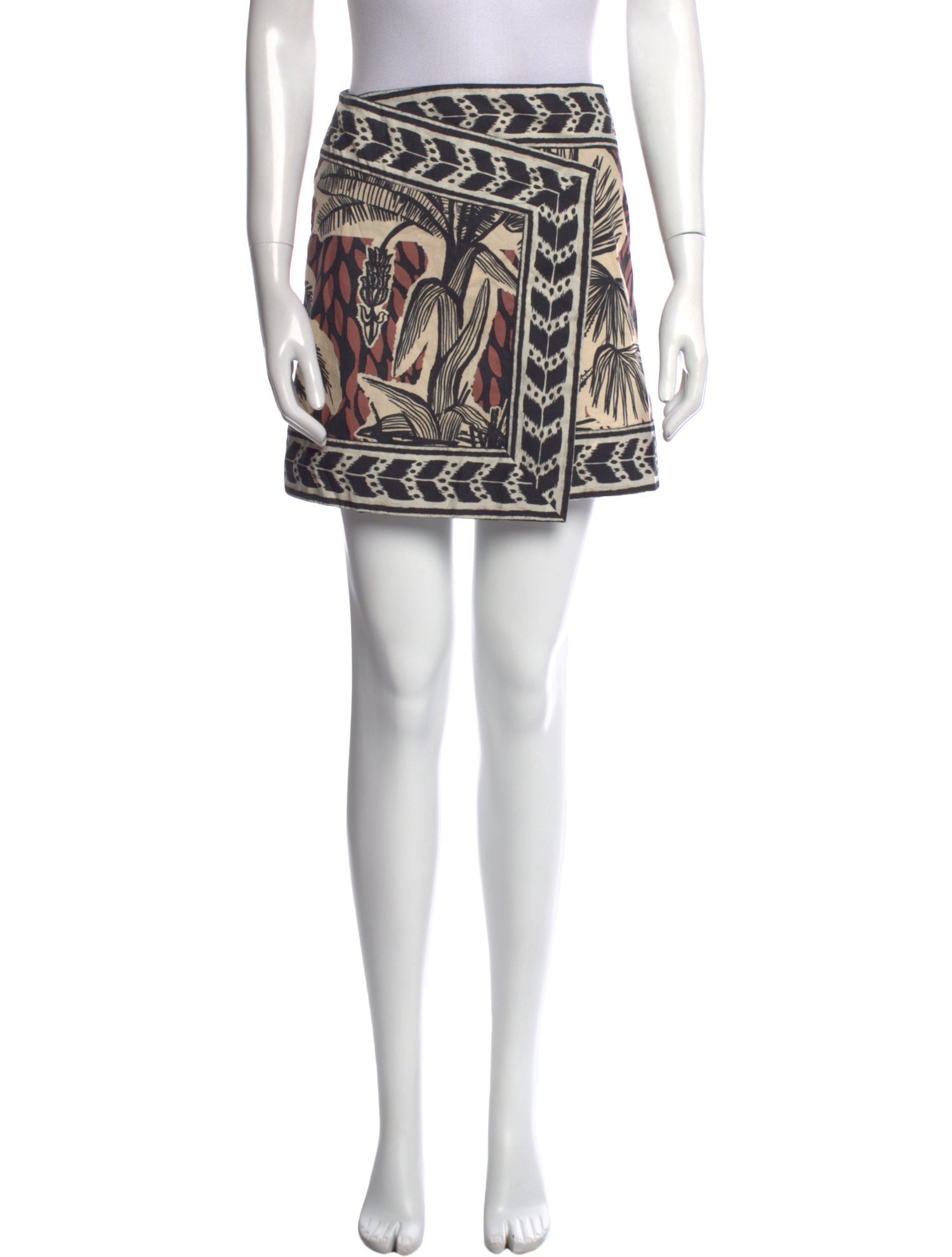 Johanna Ortiz Paisley Print Mini Skirt