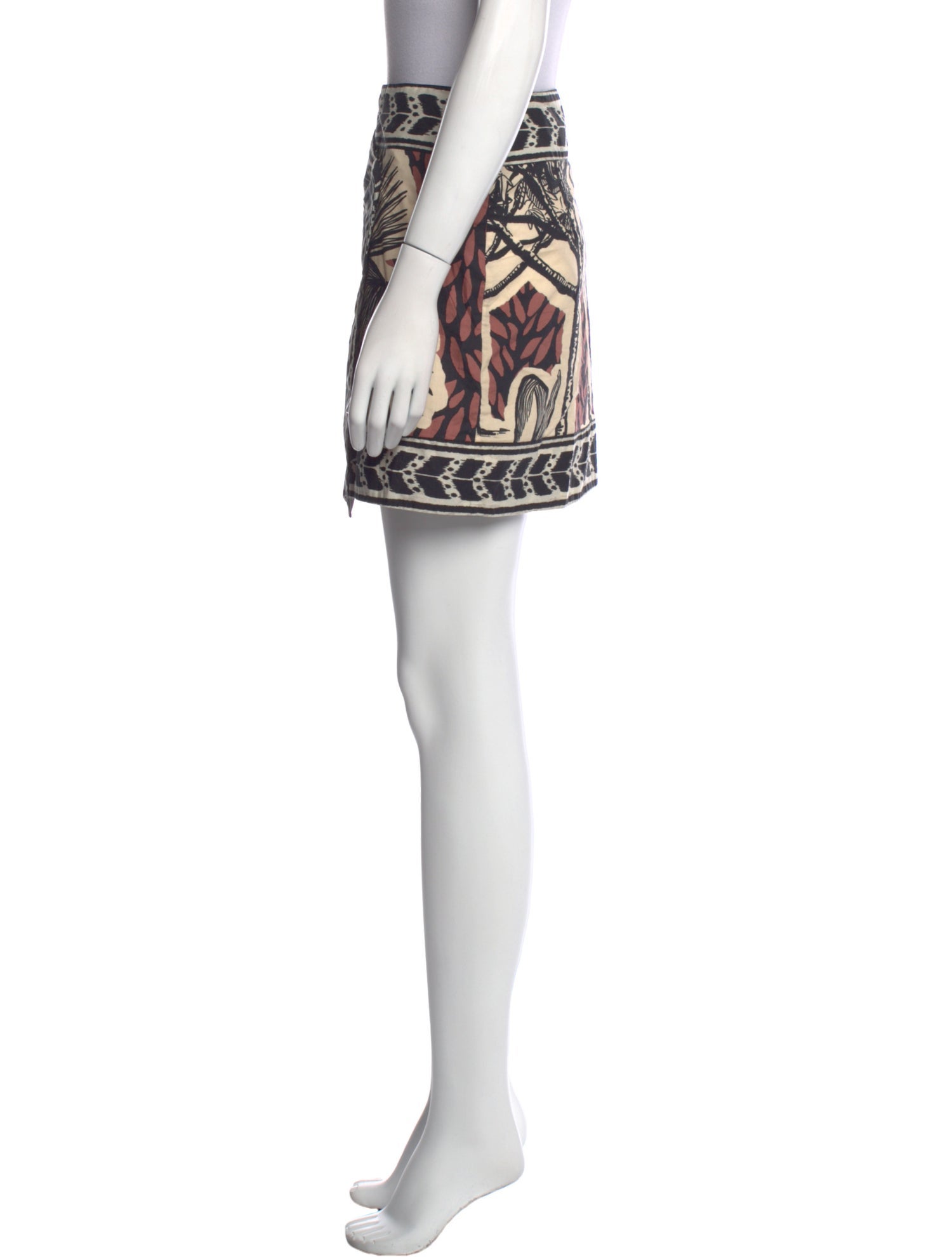 Johanna Ortiz Paisley Print Mini Skirt