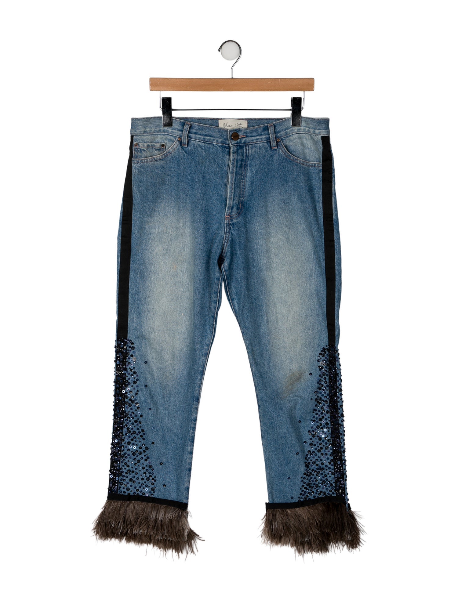 Johanna Ortiz Mid-Rise Wide Leg Jeans