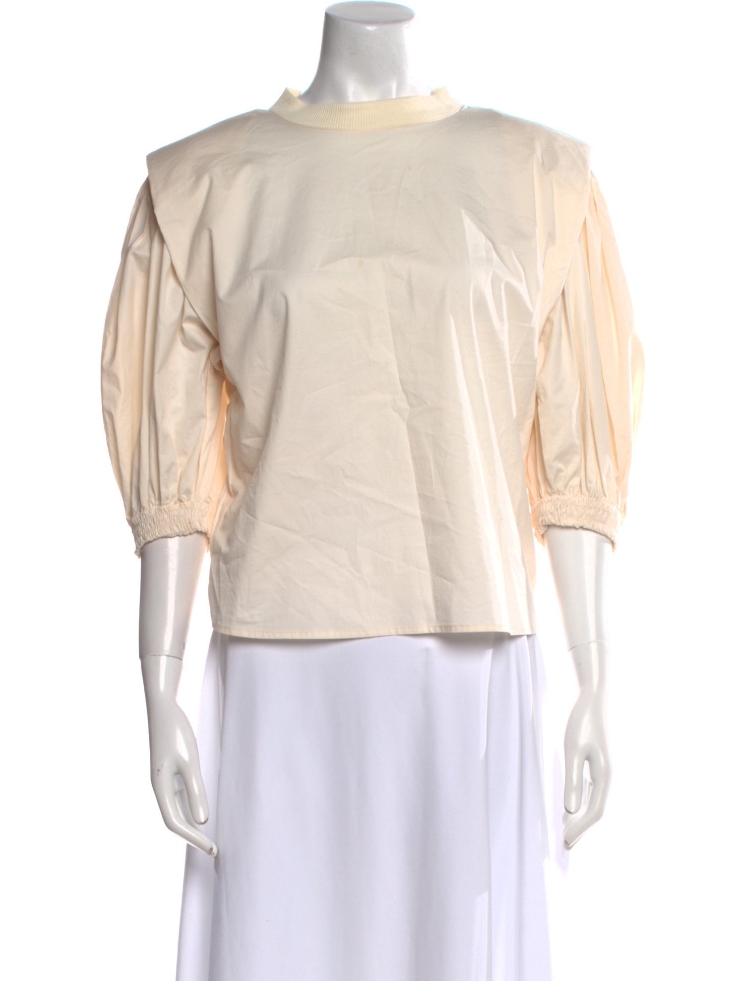 Johanna Ortiz Crew Neck Three-Quarter Sleeve Top