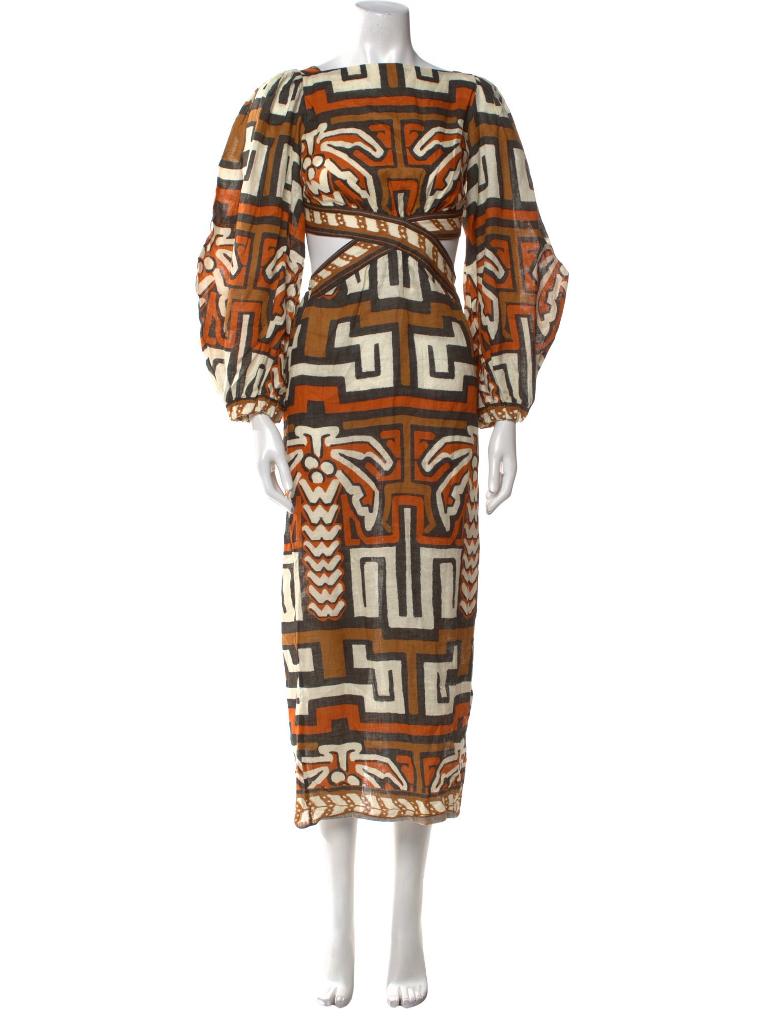 Johanna Ortiz Linen Long Dress