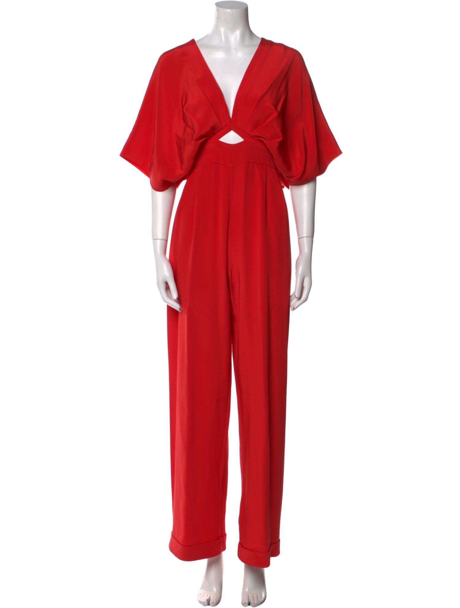 Johanna Ortiz Silk V-Neck Jumpsuit