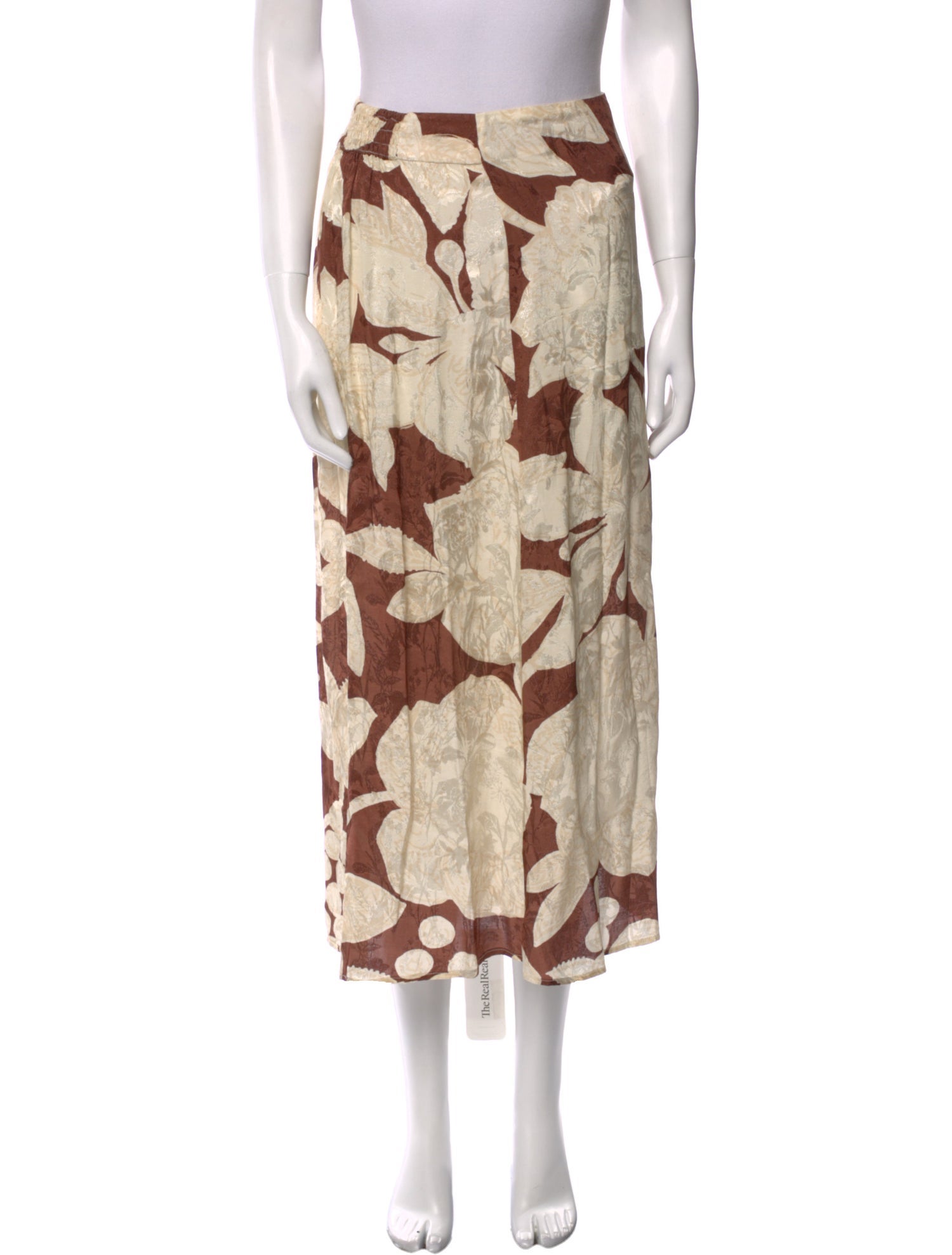 Johanna Ortiz Floral Print Midi Length Skirt