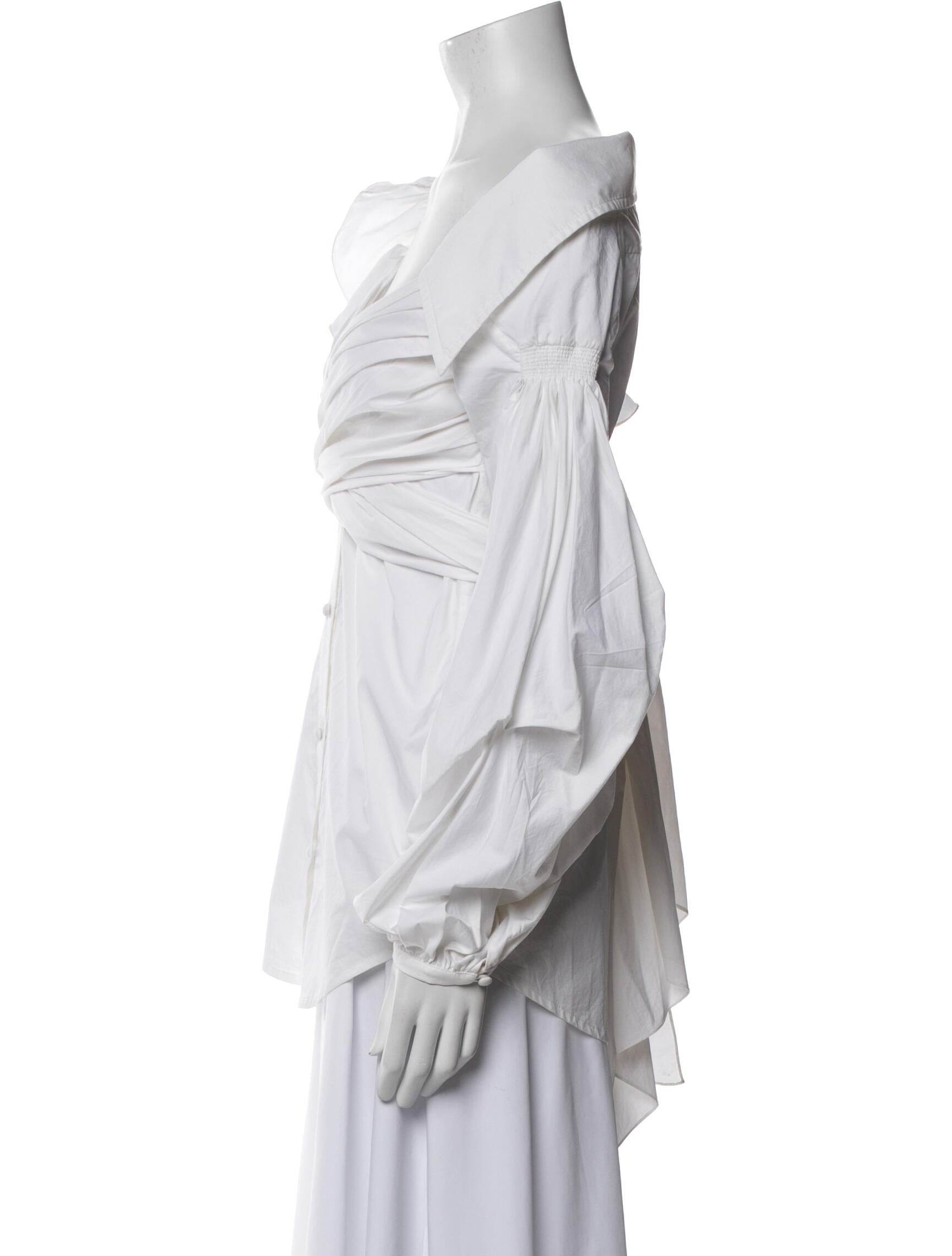 Johanna Ortiz Asymmetrical Long Sleeve Blouse