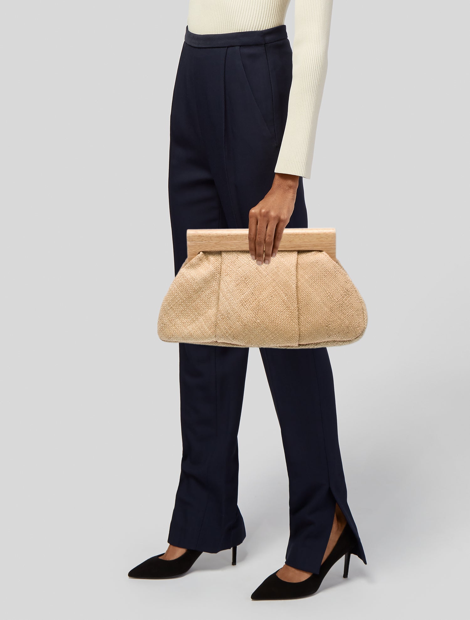 Johanna Ortiz Raffia Evening Bag