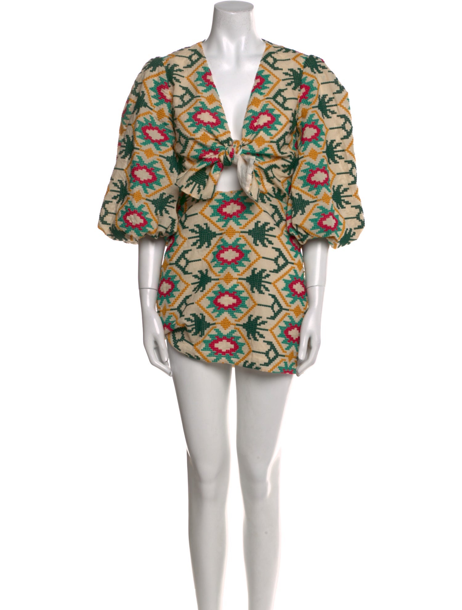 Johanna Ortiz Printed Mini Dress