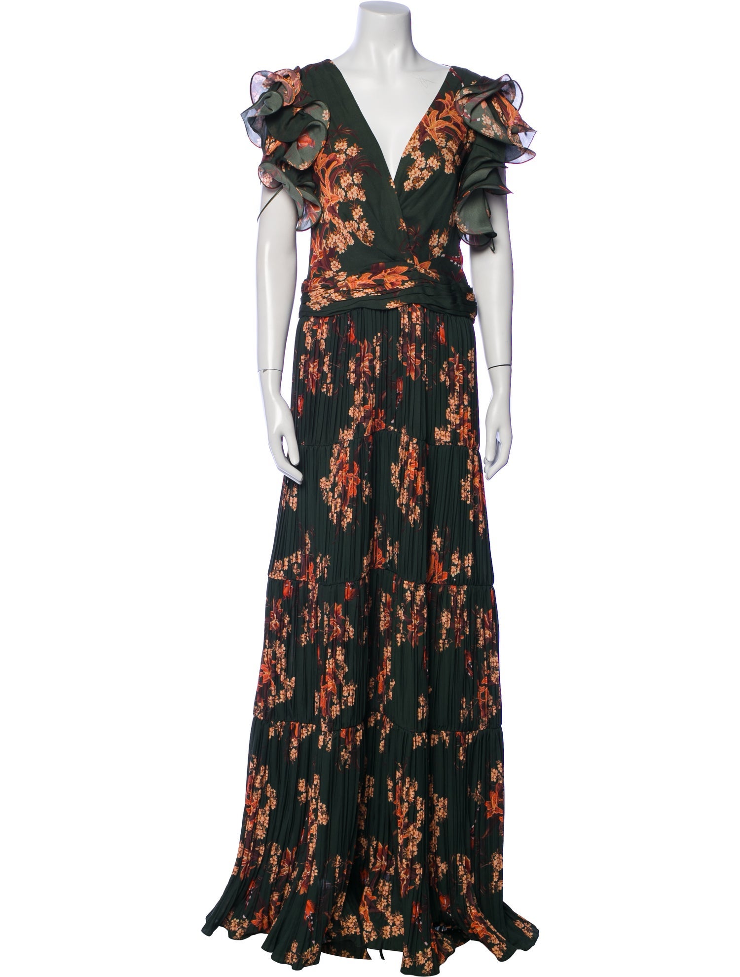 Johanna Ortiz Floral Print Long Dress
