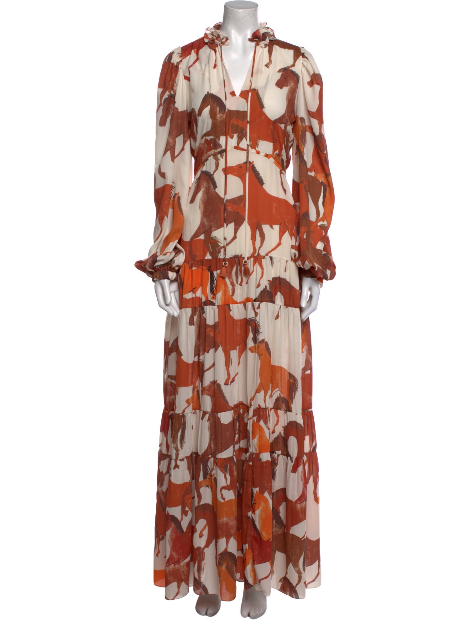 Johanna Ortiz Printed Long Dress