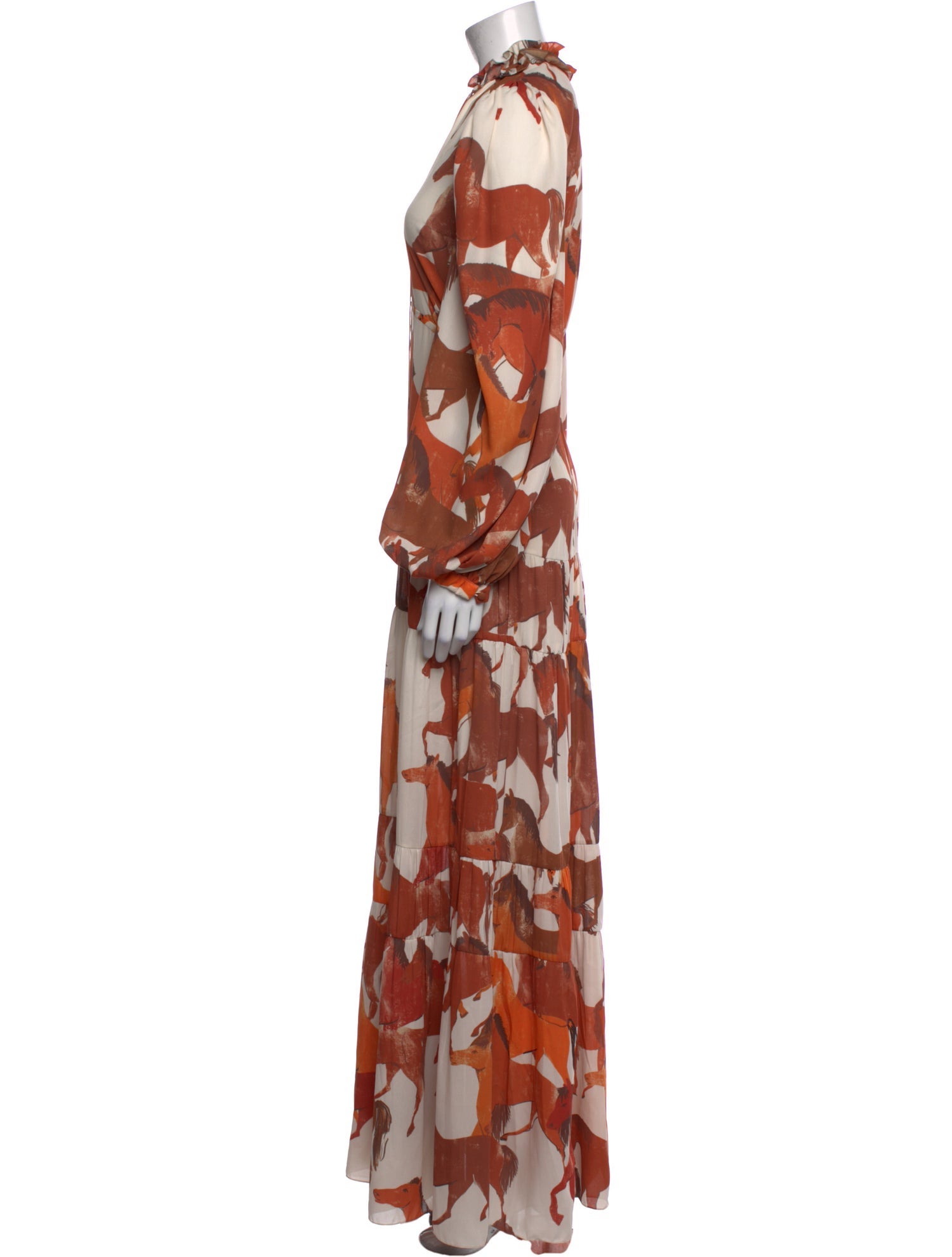 Johanna Ortiz Printed Long Dress