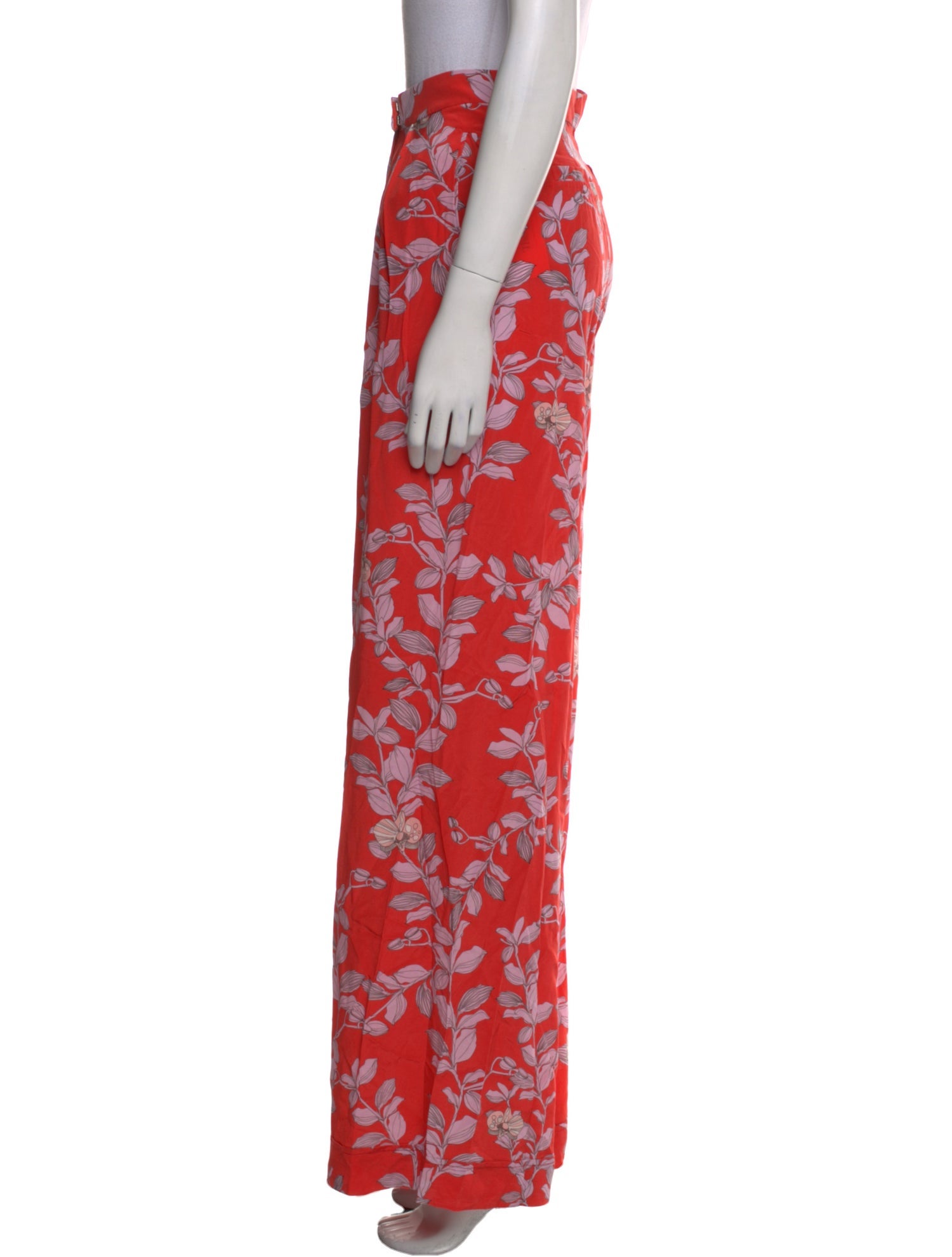 Johanna Ortiz Floral Print Wide Leg Pants