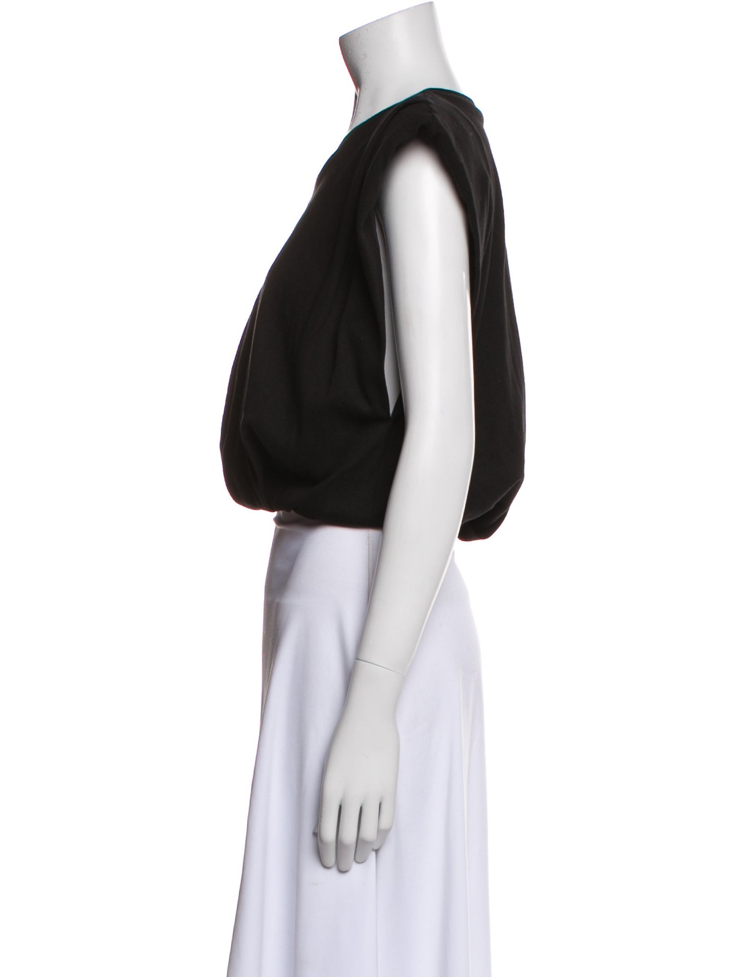 Johanna Ortiz Scoop Neck Short Sleeve Crop Top