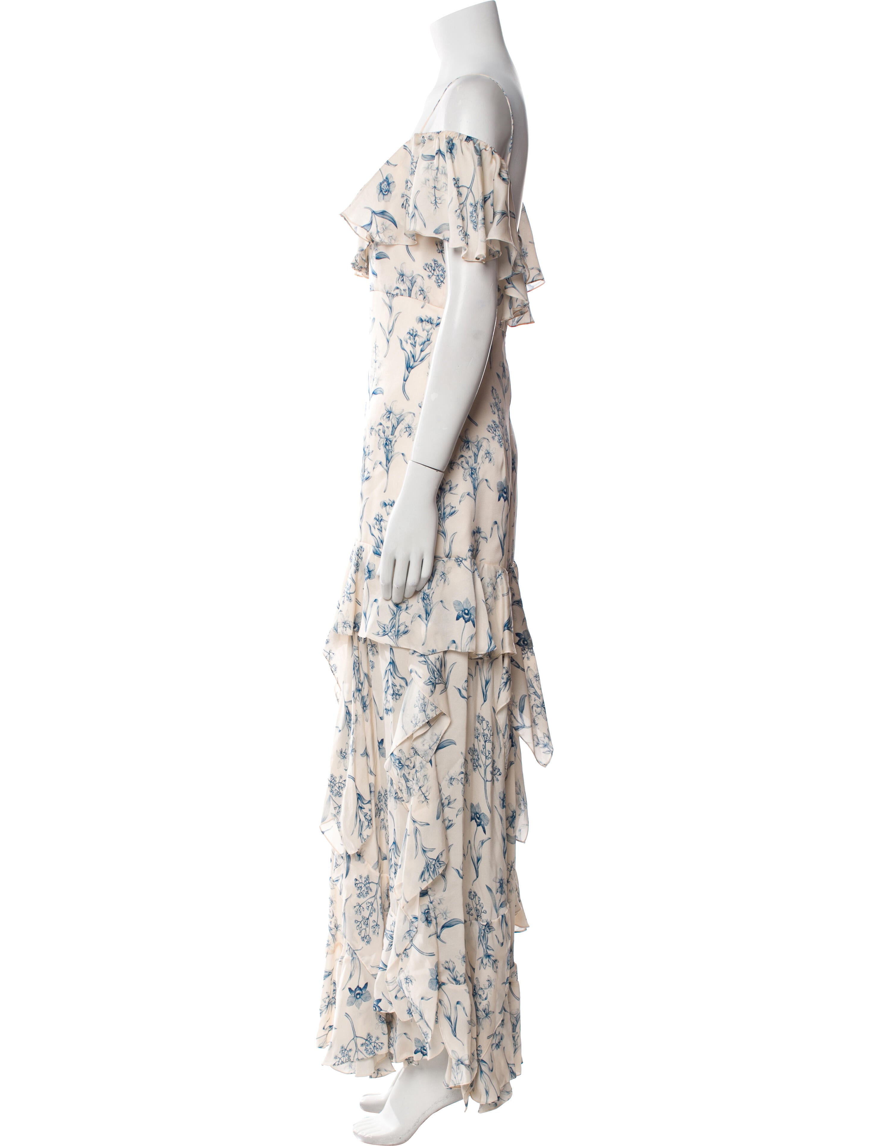 Johanna Ortiz Floral Print Long Dress