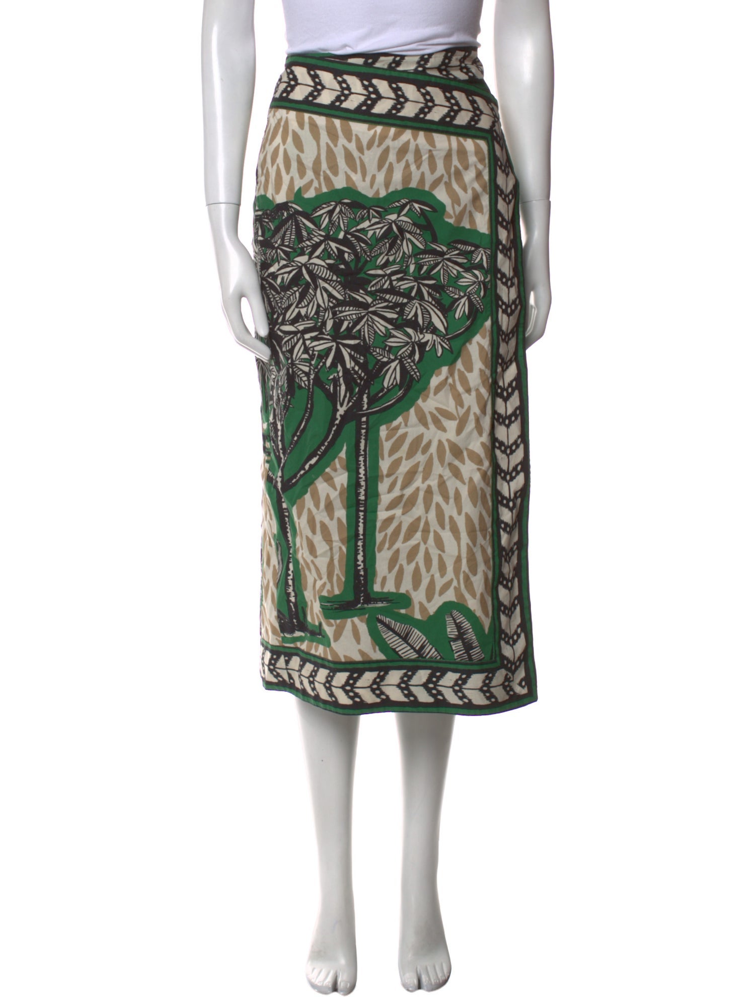Johanna Ortiz Printed Midi Length Skirt