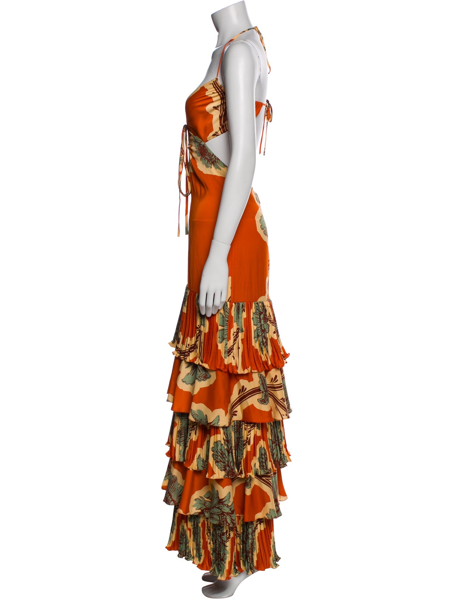 Johanna Ortiz Printed Long Dress
