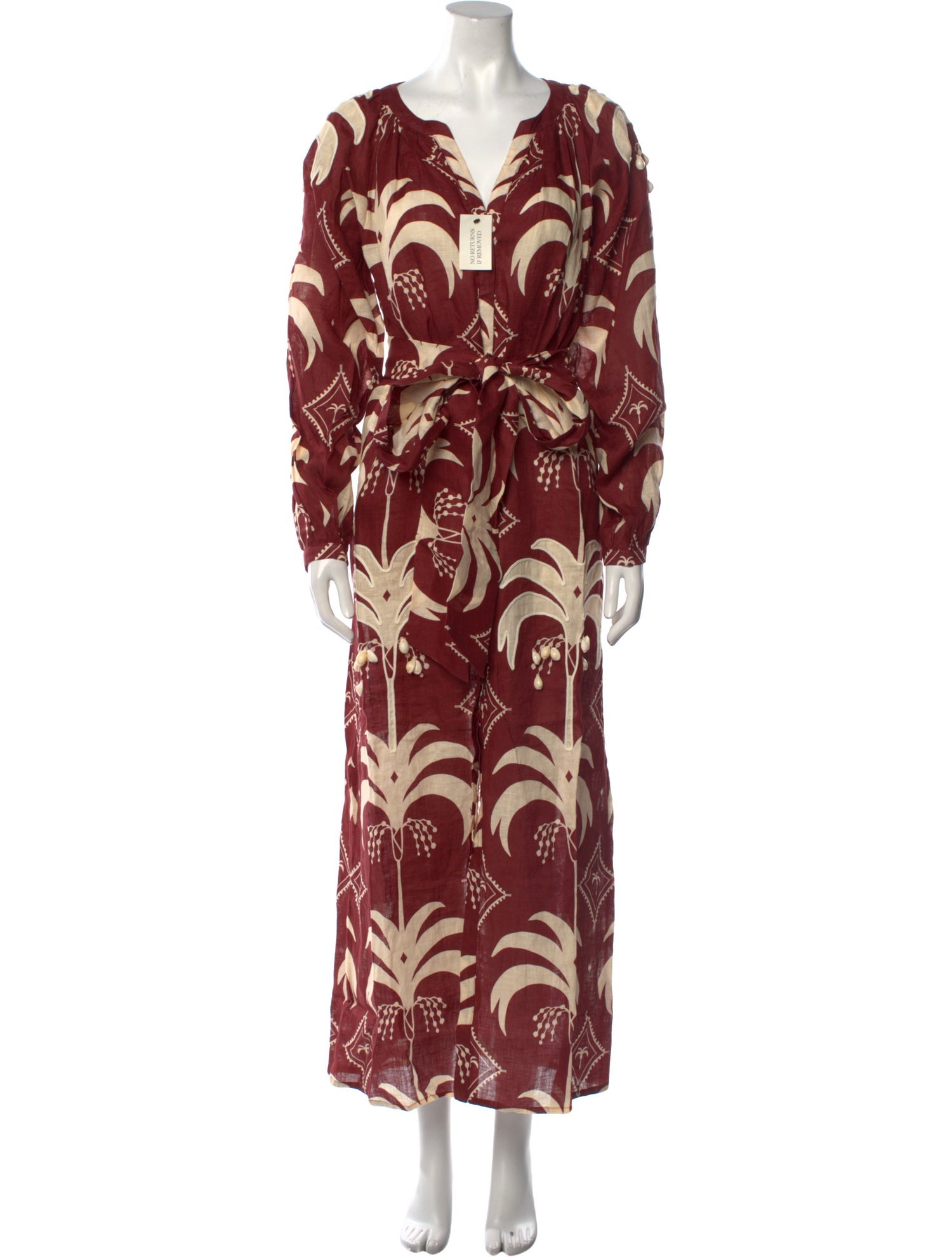 Johanna Ortiz Linen Long Dress w/ Tags